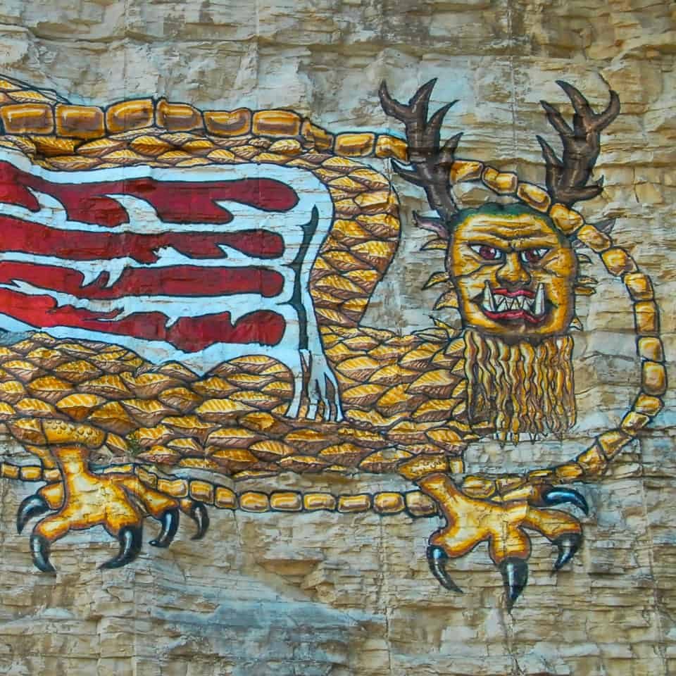 piasa bird cliff painting alton grafton il legend